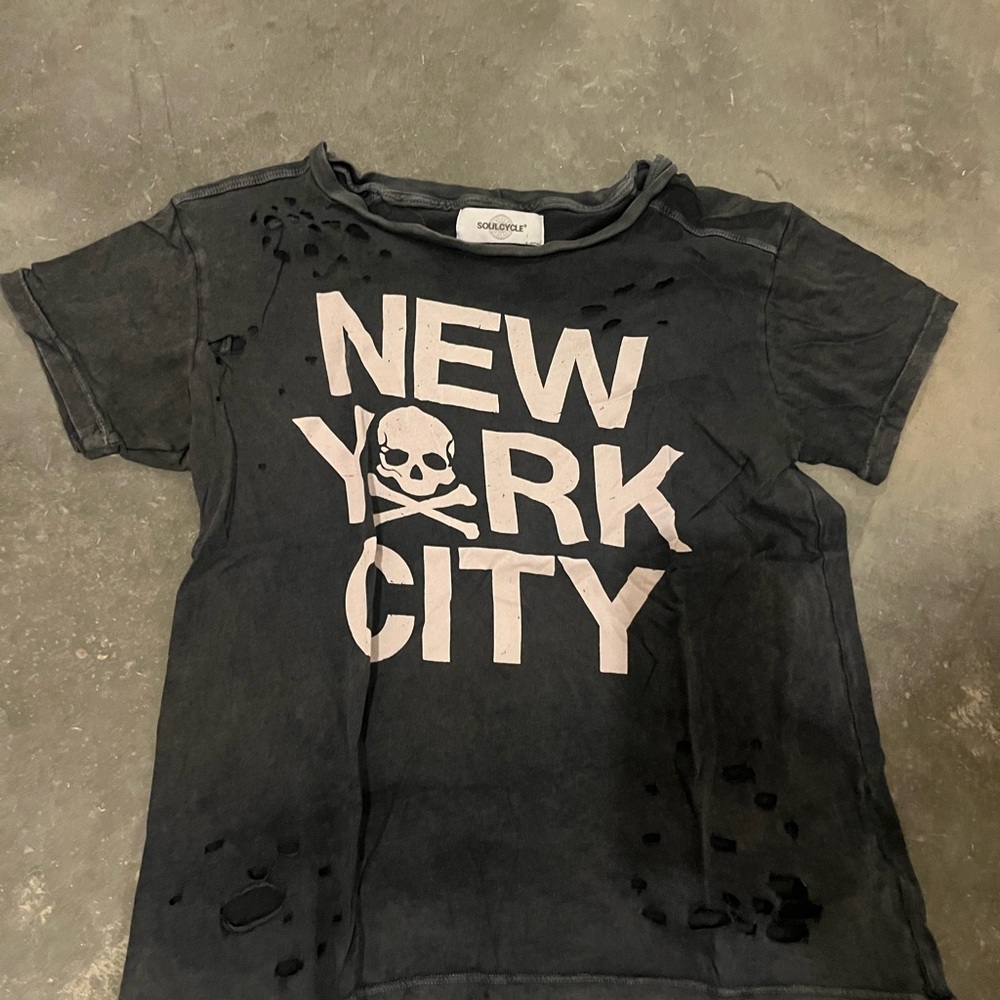 SoulCycle Distressed Black Kids T-Shirt